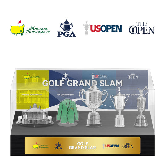 Golf Grand Slam Trophy  Display Case[Trophies Included] - Style 2