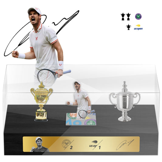 Andy Murray Tennis Grand Slam Display Case Metal Trophy Case