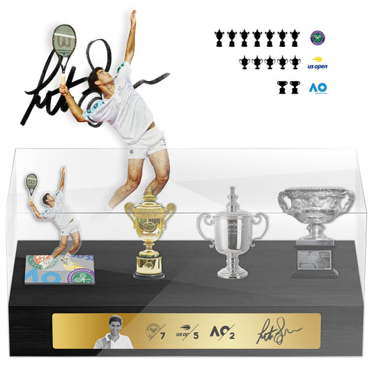 Pete Sampras Tennis Grand Slam Display Case Metal Trophy Case